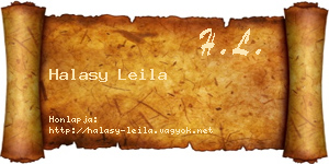 Halasy Leila névjegykártya